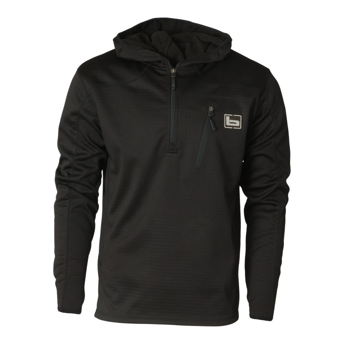 Banded Hooded Mid Layer 1/4 Zip Fleece Pullover - Image 3