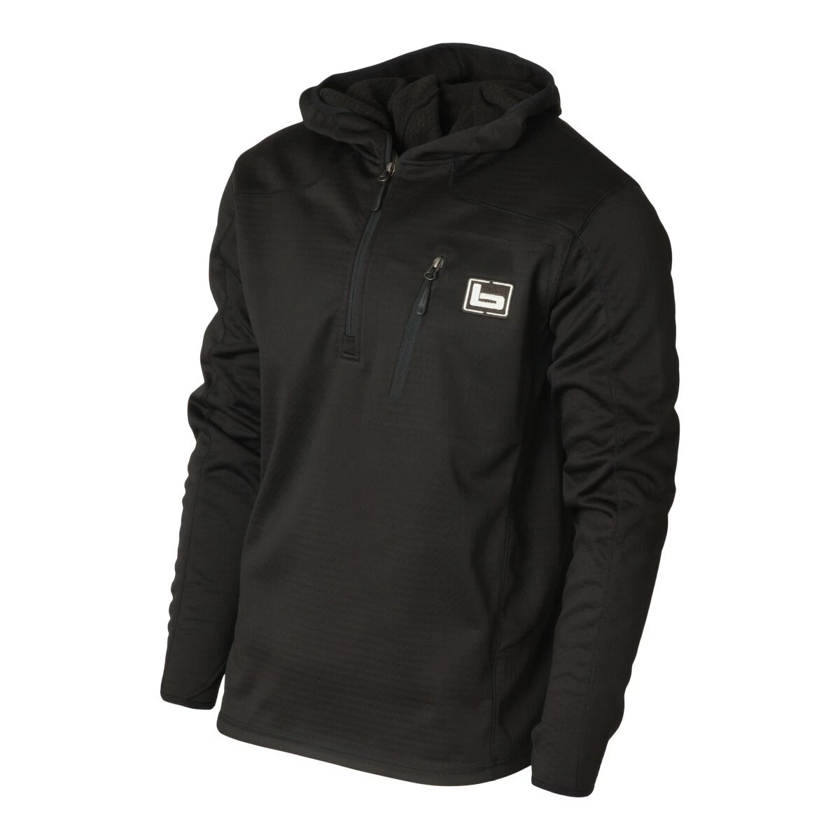 Banded Hooded Mid Layer 1/4 Zip Fleece Pullover - Image 7