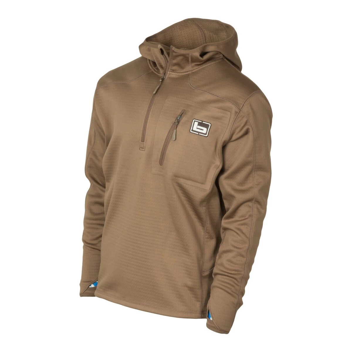Banded Hooded Mid Layer 1/4 Zip Fleece Pullover - Image 5