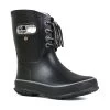 Bogs Amanda Plush Lace Kids' Insulated Rain Boots - Black