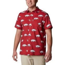 Columbia Collegiate Super Slack Tide Shirt Arkansas
