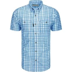 Drake Hunter Creek Window Pane Plaid Short Sleeve Shirt