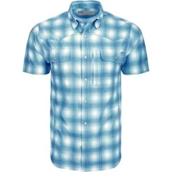 Drake Cinco Ranch Western Plaid Short Sleeve Shirt
