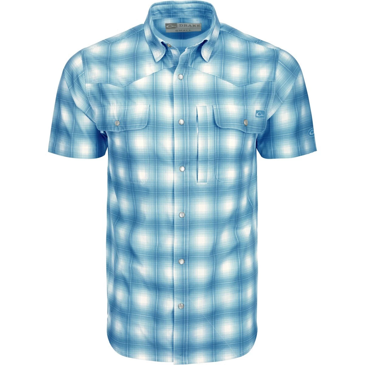 Drake Cinco Ranch Western Plaid Short Sleeve Shirt