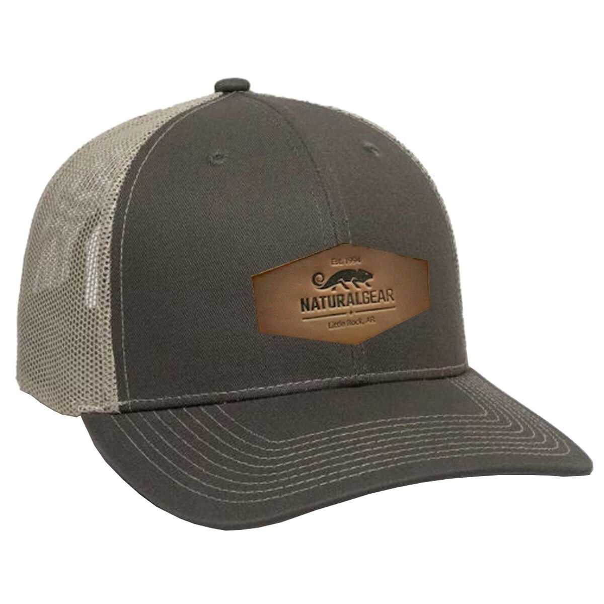 Natural Gear Mid Pro Leather Patch Trucker Cap - Image 2