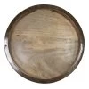 Raz Wood Tray With Metal Detail