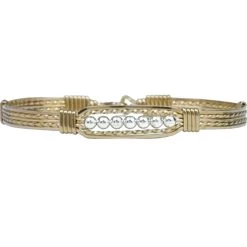 Ronaldo Wide Silver And Gold Prayer Bracelet