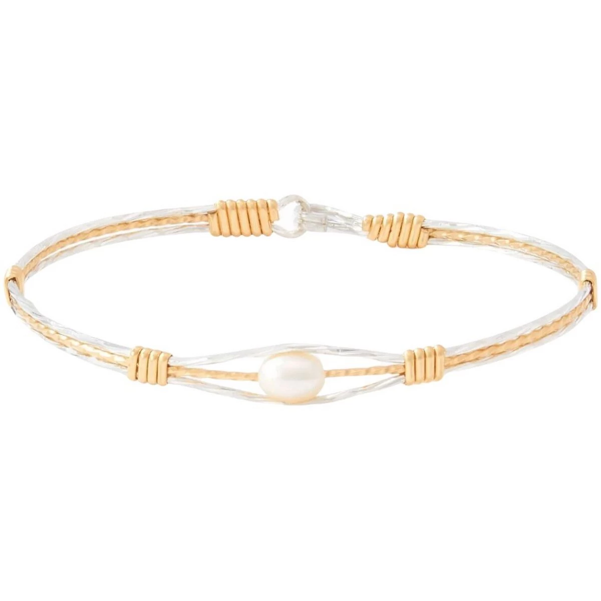 Ronaldo Guardian Angel Gold And Silver Pearl Bracelet