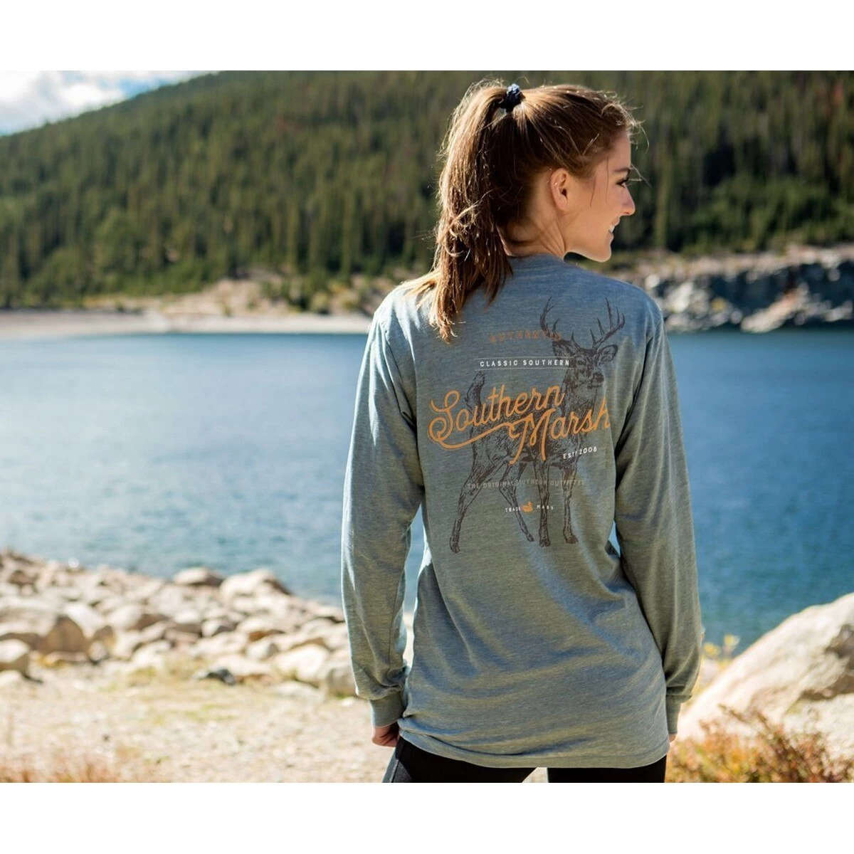 Southern Marsh Seawash Long Sleeve Tee Deer - Image 3